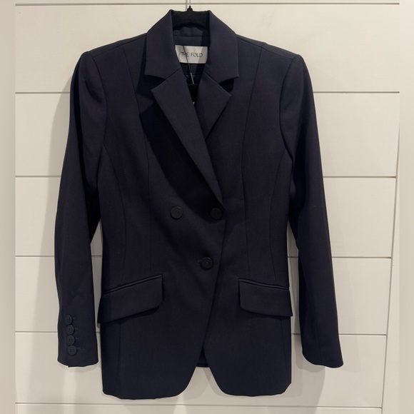 NWT The Fold navy Abbeville jacket - Picture 3 of 6